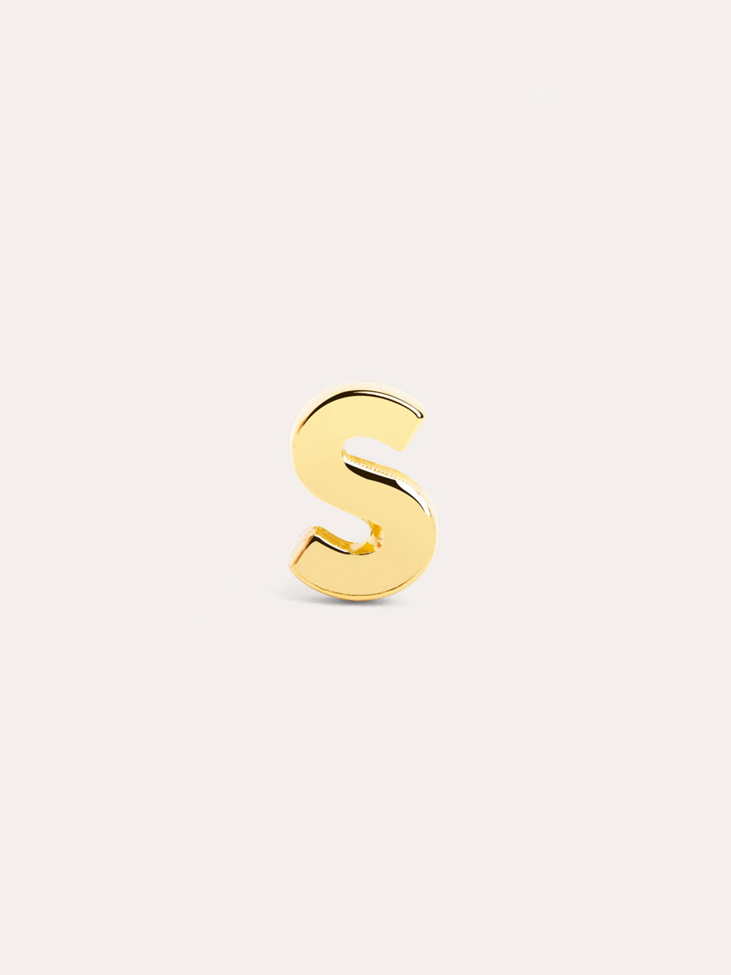 Letter Gold Single Earring