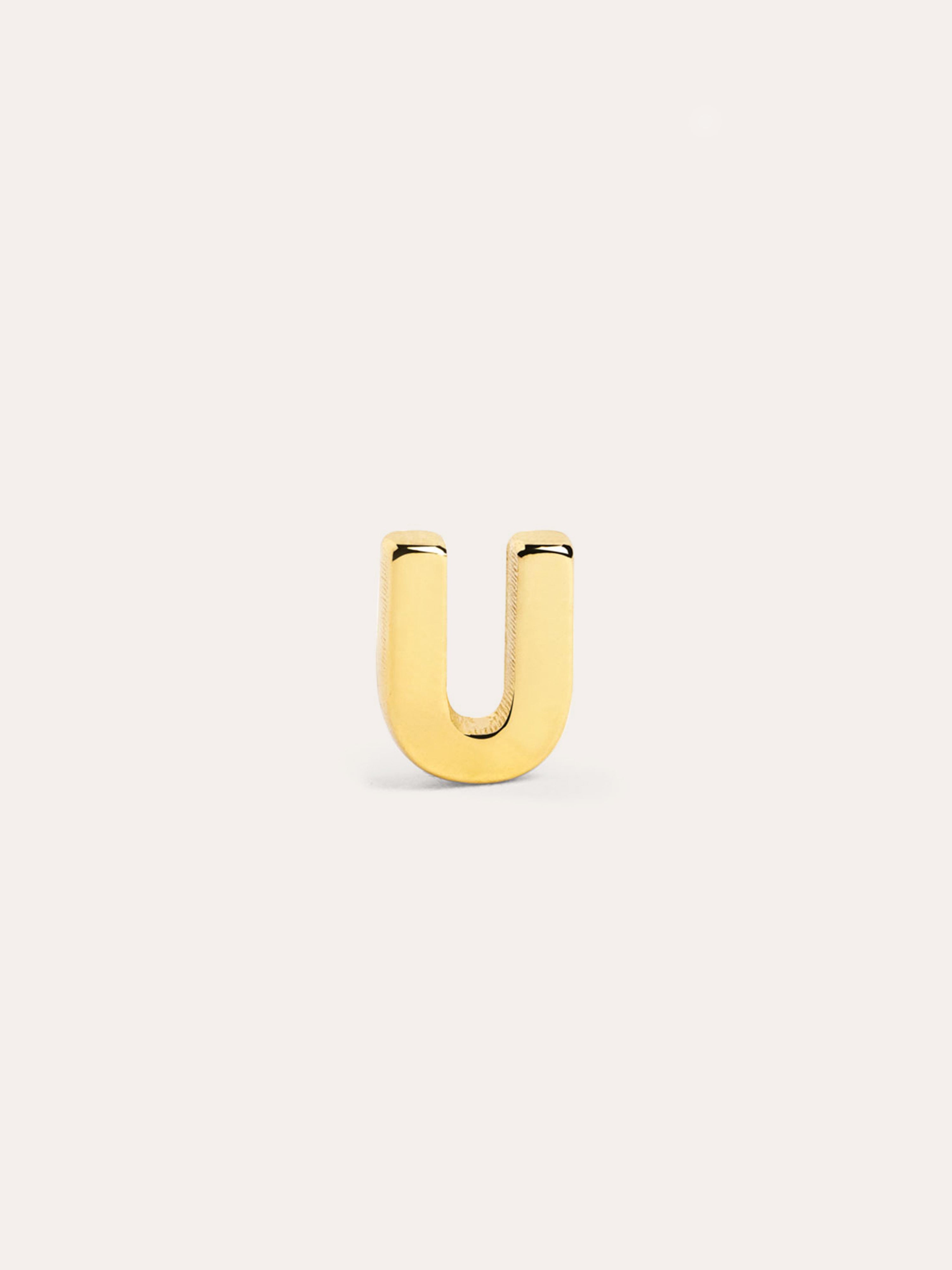 Letter Gold Single Earring