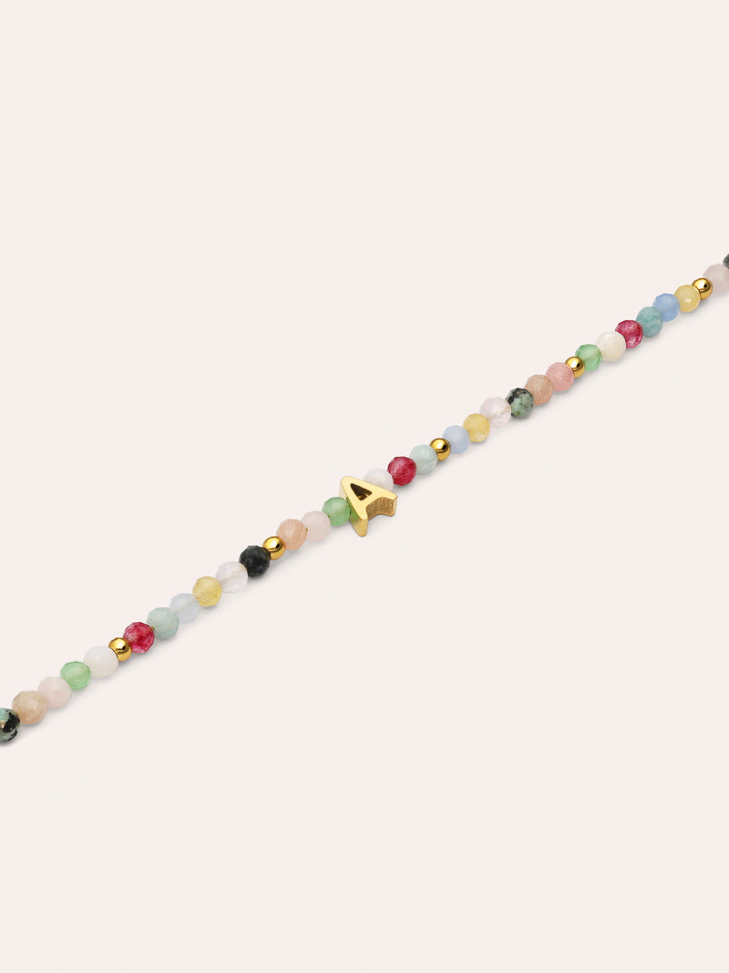 Personalisierte Letter Altea Armband Stahl, vergoldet