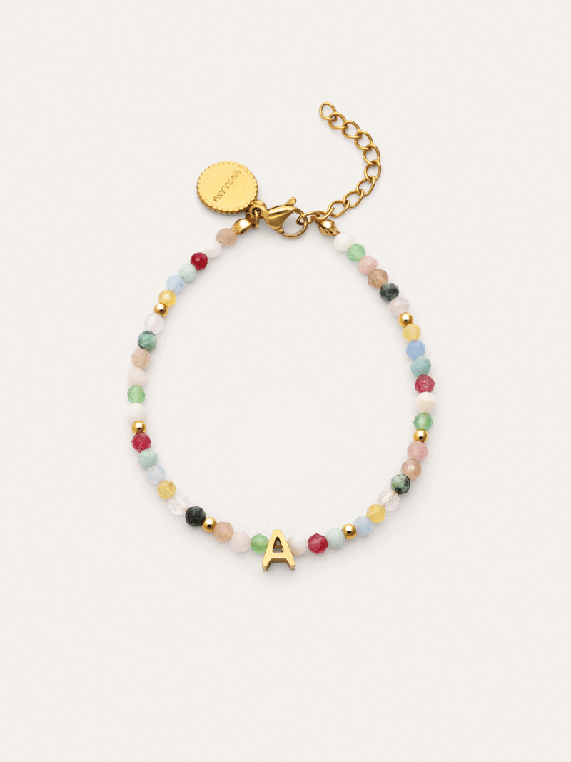 Personalisierte Letter Altea Armband Stahl, vergoldet