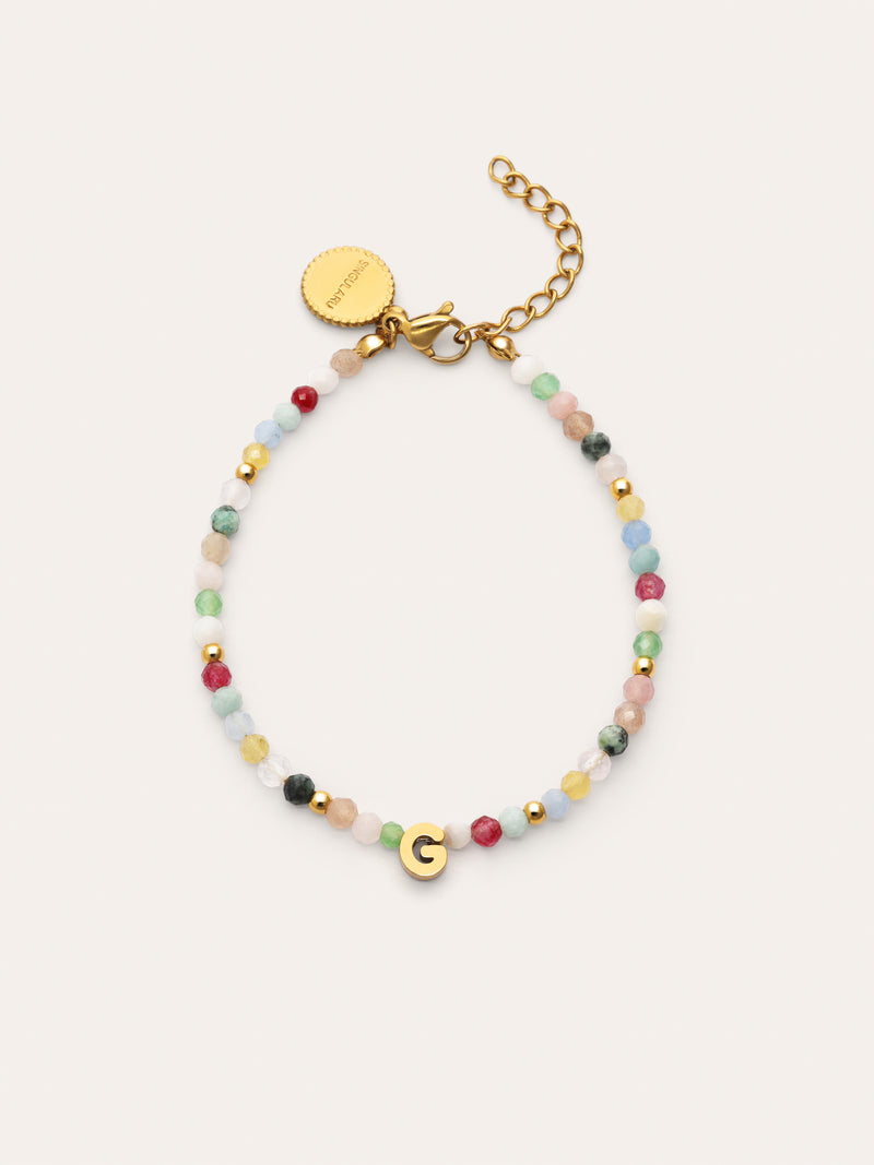 Personalisierte Letter Altea Armband Stahl, vergoldet
