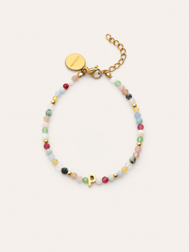 Personalisierte Letter Altea Armband Stahl, vergoldet