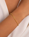 Single Letter Steel Gold-Plated Bracelet - vista 6