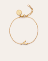 Single Letter Steel Gold-Plated Bracelet