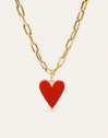 Halskette Chic Lovely Heart Rot Edelstahl Vergoldet