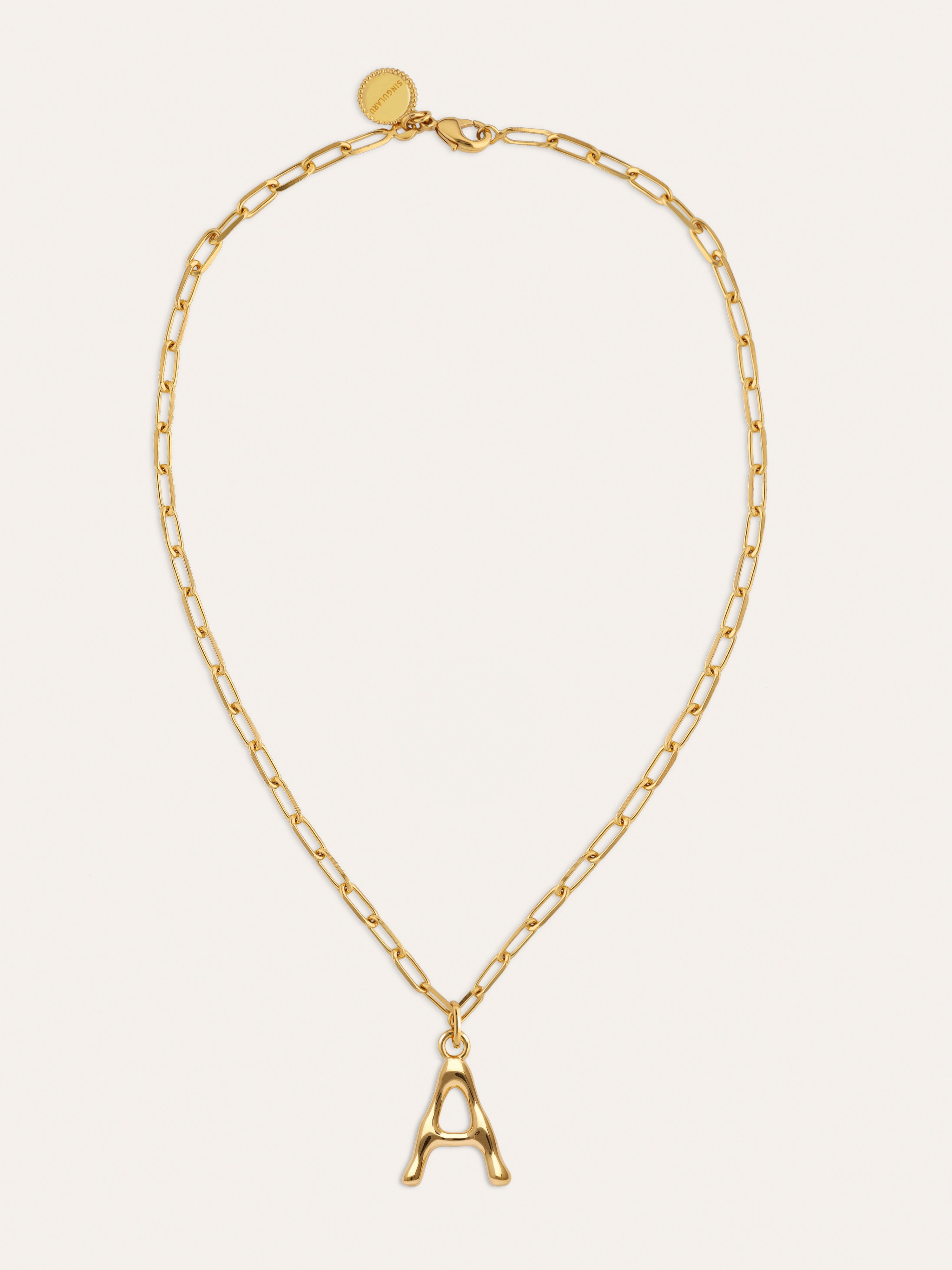 Personalisierte Halskette Chic Letter XL Edelstahl mit Goldbeschichtung