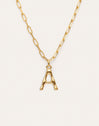 Personalisierte Halskette Chic Letter XL Edelstahl mit Goldbeschichtung