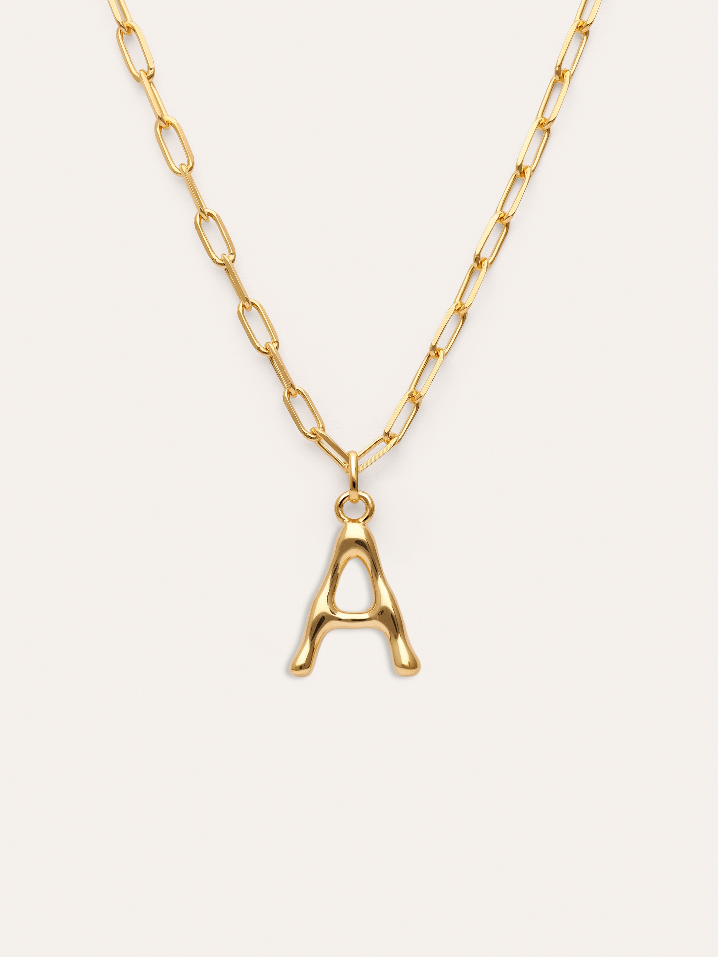 Personalisierte Halskette Chic Letter XL Edelstahl mit Goldbeschichtung