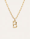 Personalisierte Halskette Chic Letter XL Edelstahl mit Goldbeschichtung