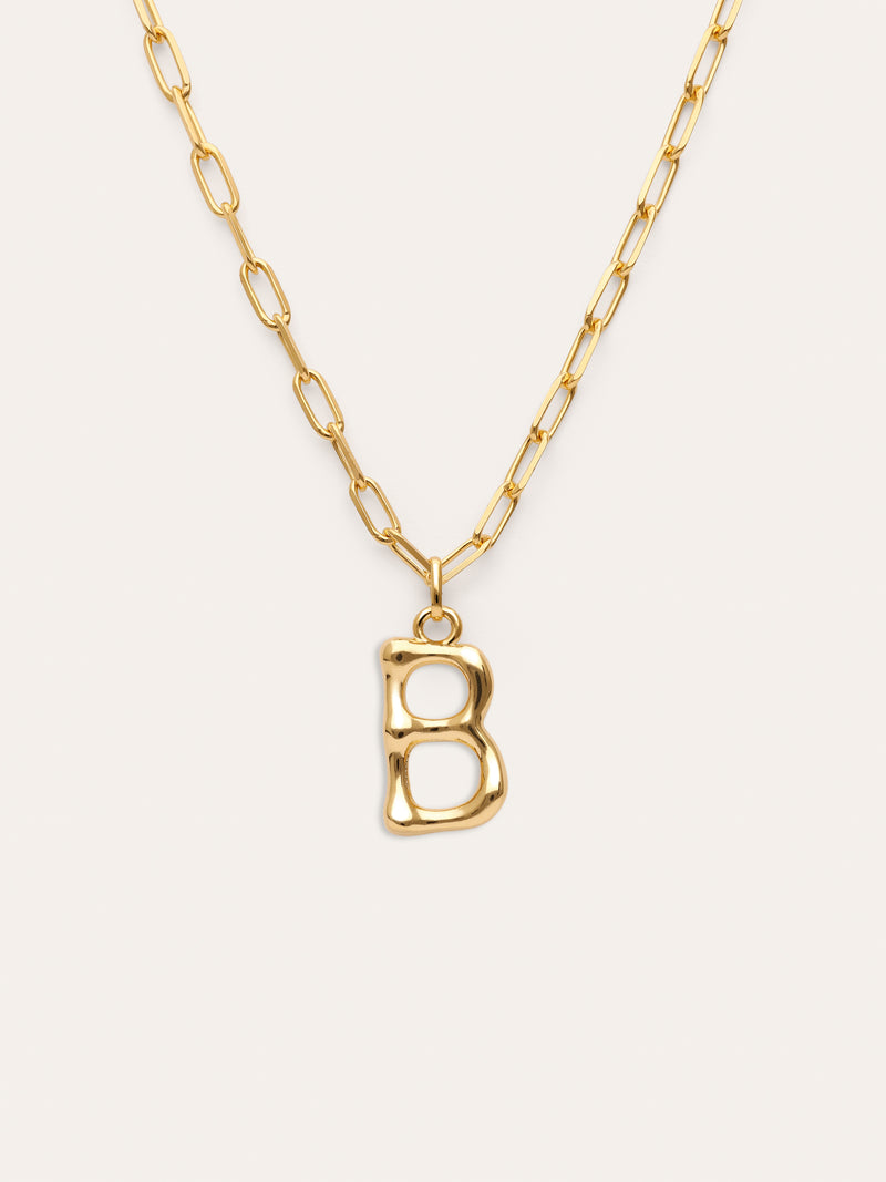 Personalisierte Halskette Chic Letter XL Edelstahl mit Goldbeschichtung