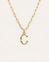 Personalisierte Halskette Chic Letter XL Edelstahl mit Goldbeschichtung