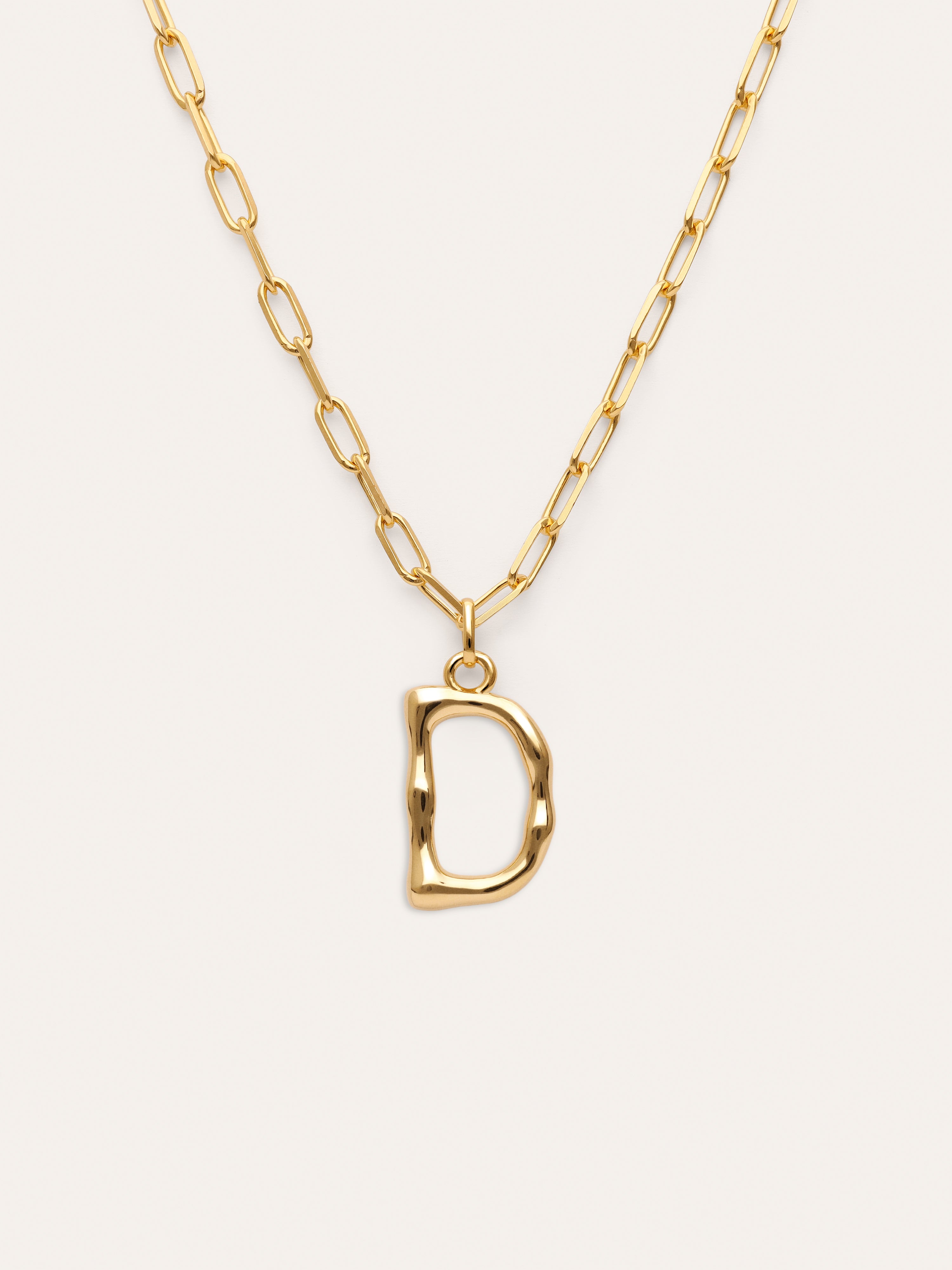 Personalisierte Halskette Chic Letter XL Edelstahl mit Goldbeschichtung