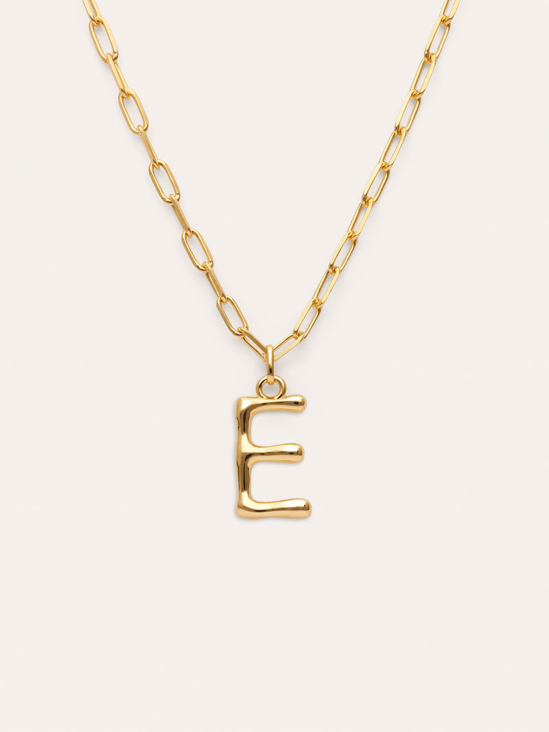Personalisierte Halskette Chic Letter XL Edelstahl mit Goldbeschichtung