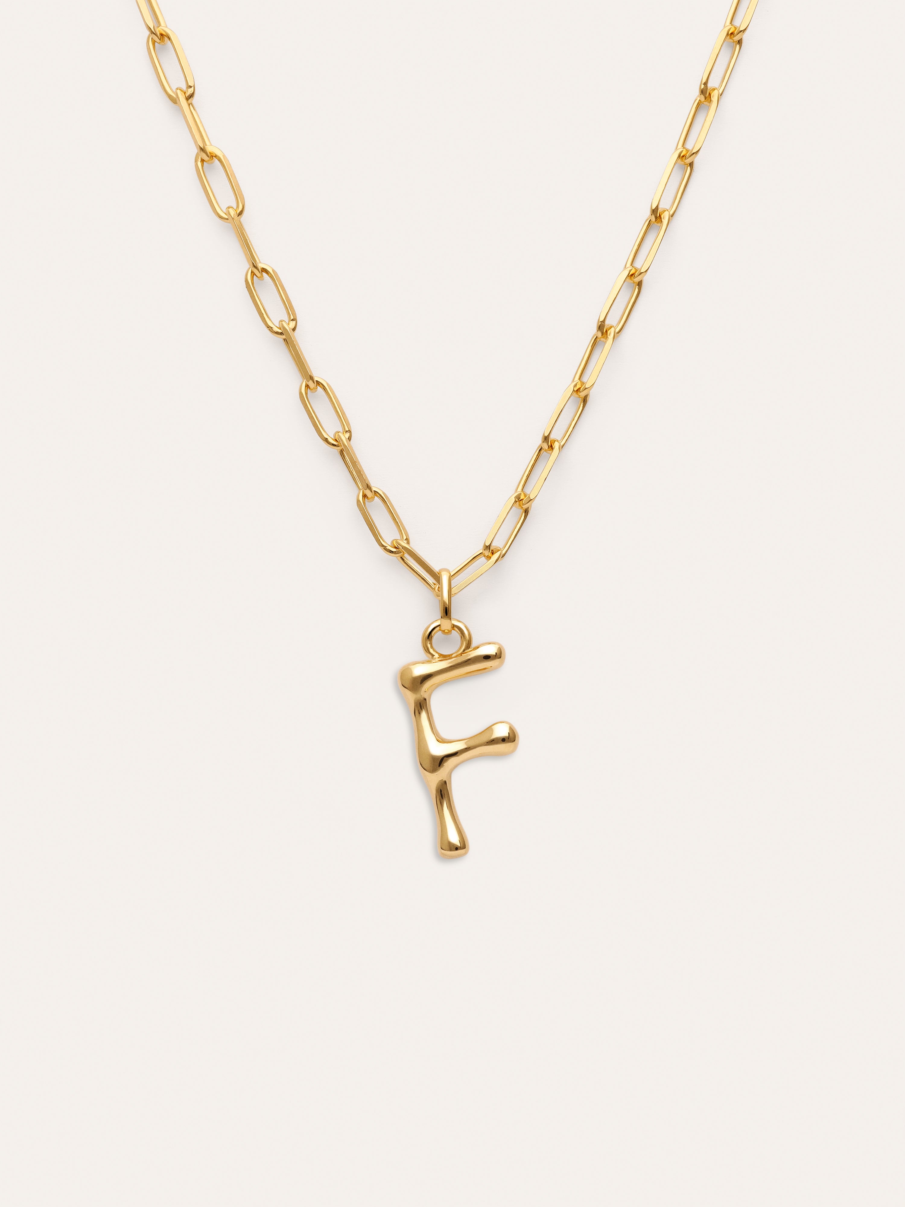 Personalisierte Halskette Chic Letter XL Edelstahl mit Goldbeschichtung