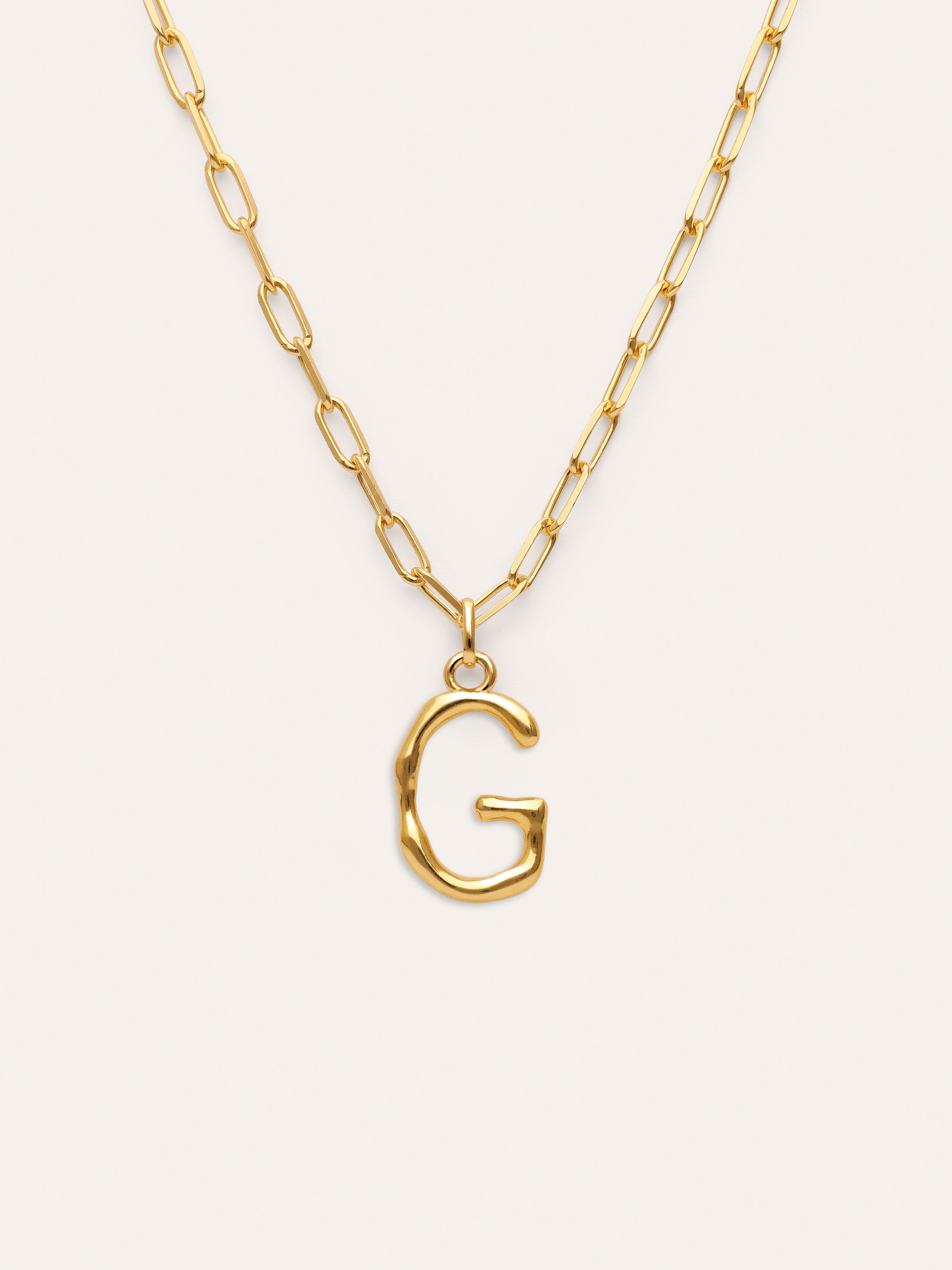 Personalisierte Halskette Chic Letter XL Edelstahl mit Goldbeschichtung