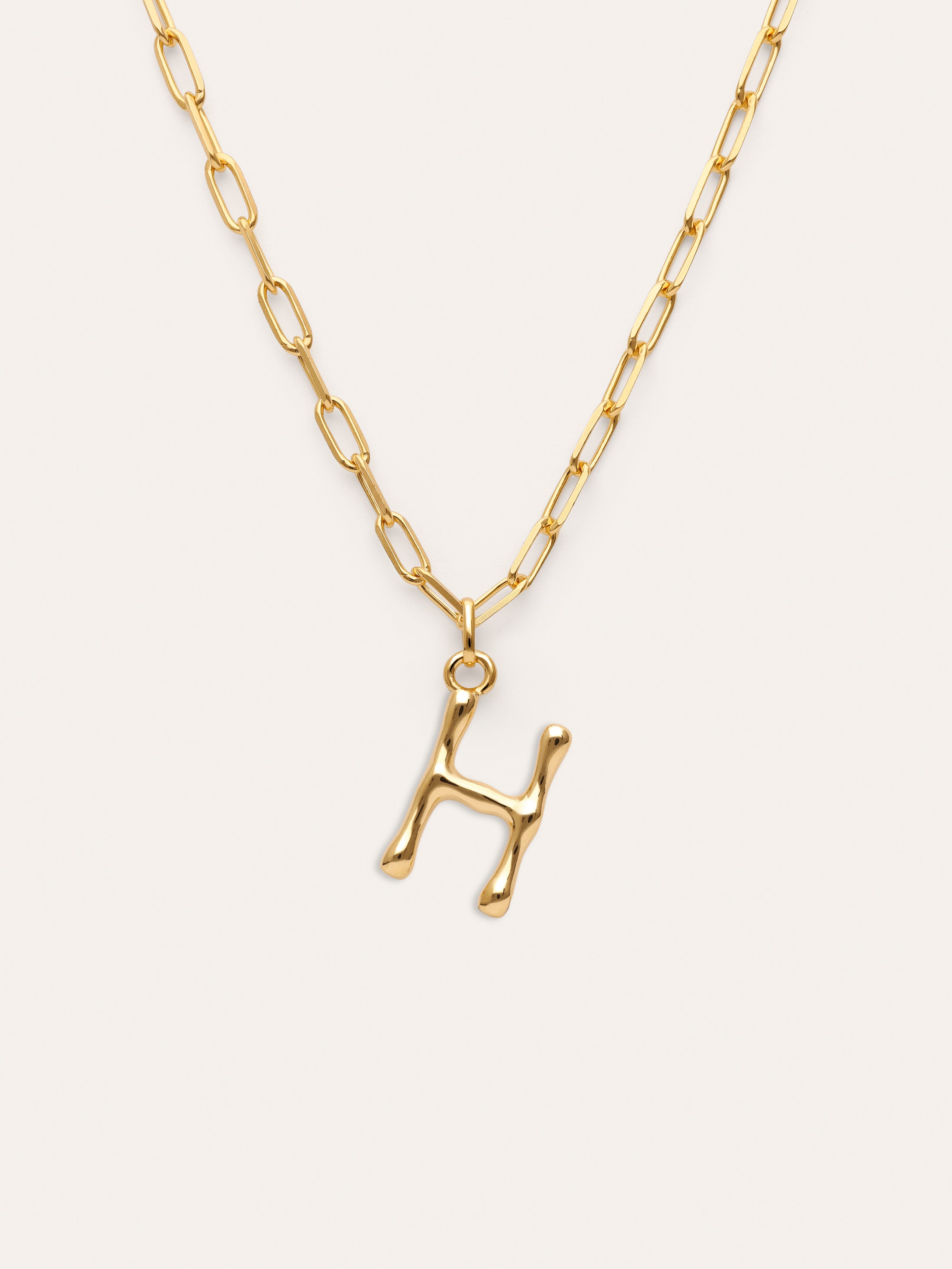 Personalisierte Halskette Chic Letter XL Edelstahl mit Goldbeschichtung