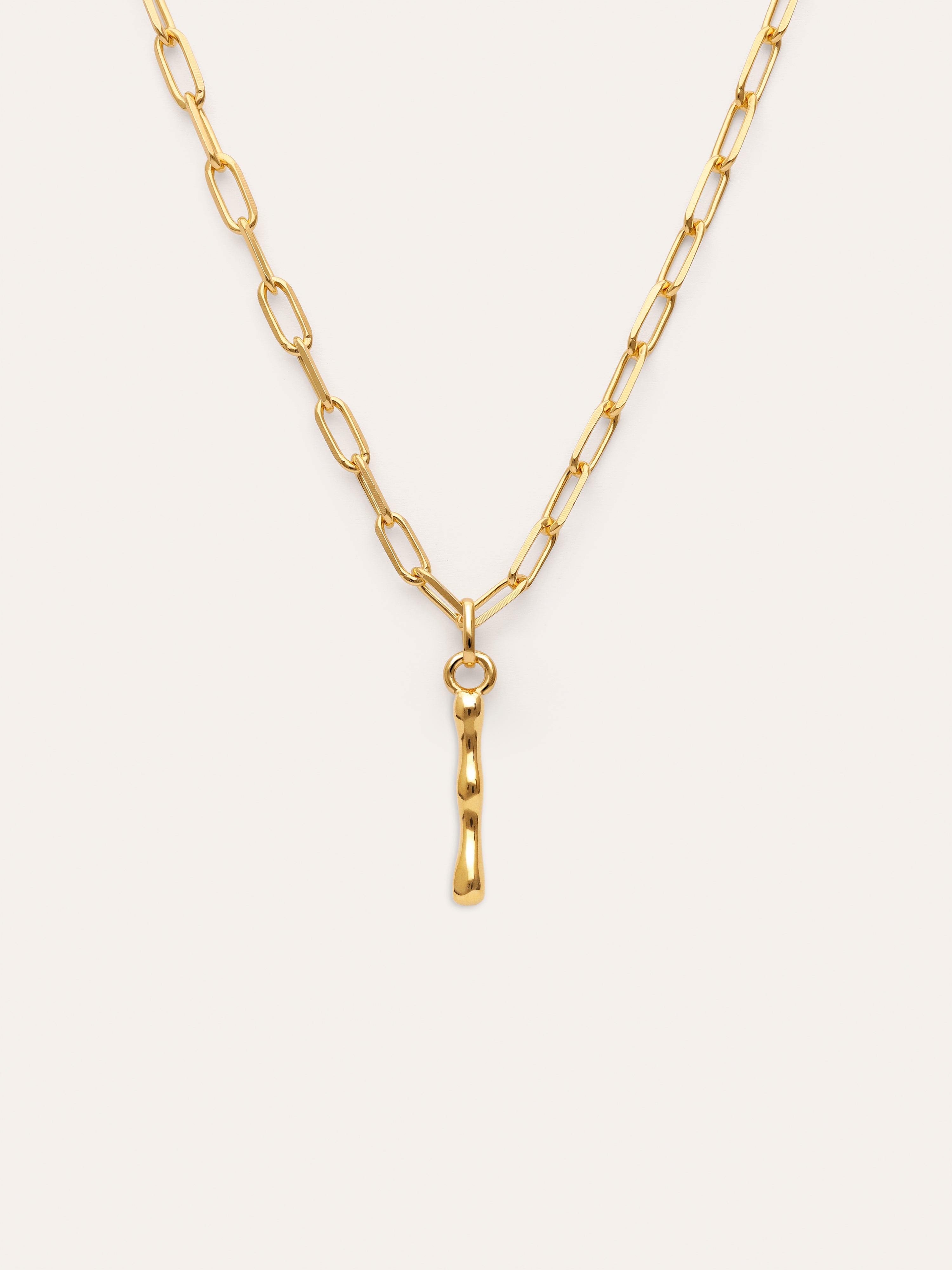 Personalisierte Halskette Chic Letter XL Edelstahl mit Goldbeschichtung