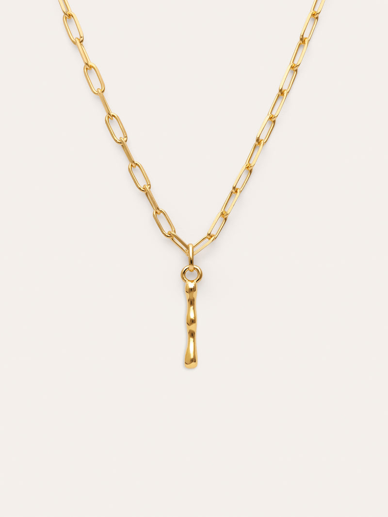 Personalisierte Halskette Chic Letter XL Edelstahl mit Goldbeschichtung