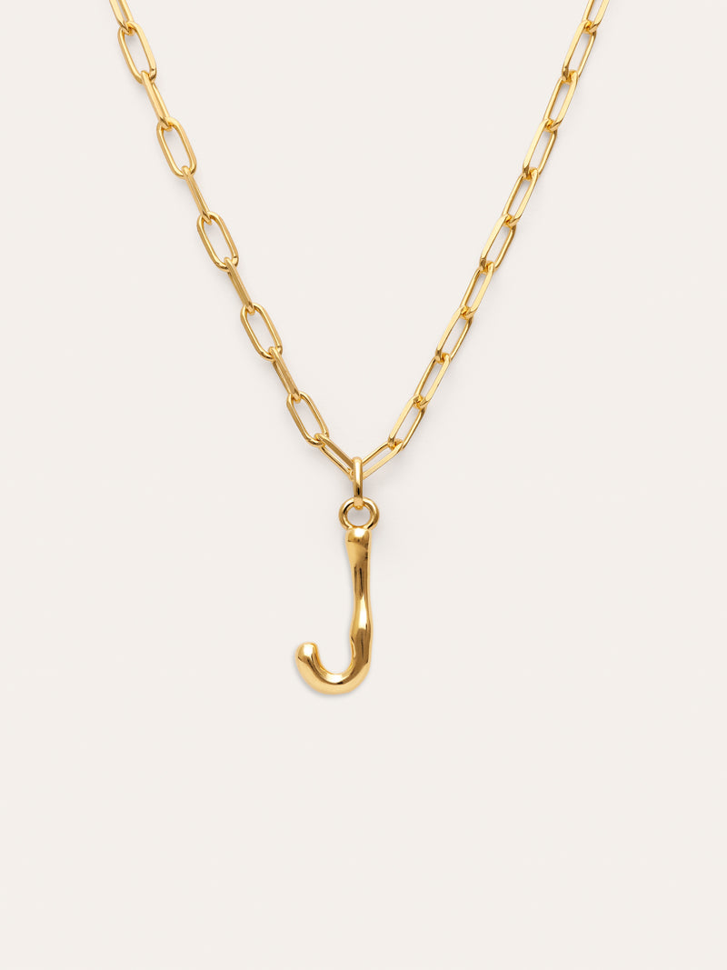 Personalisierte Halskette Chic Letter XL Edelstahl mit Goldbeschichtung