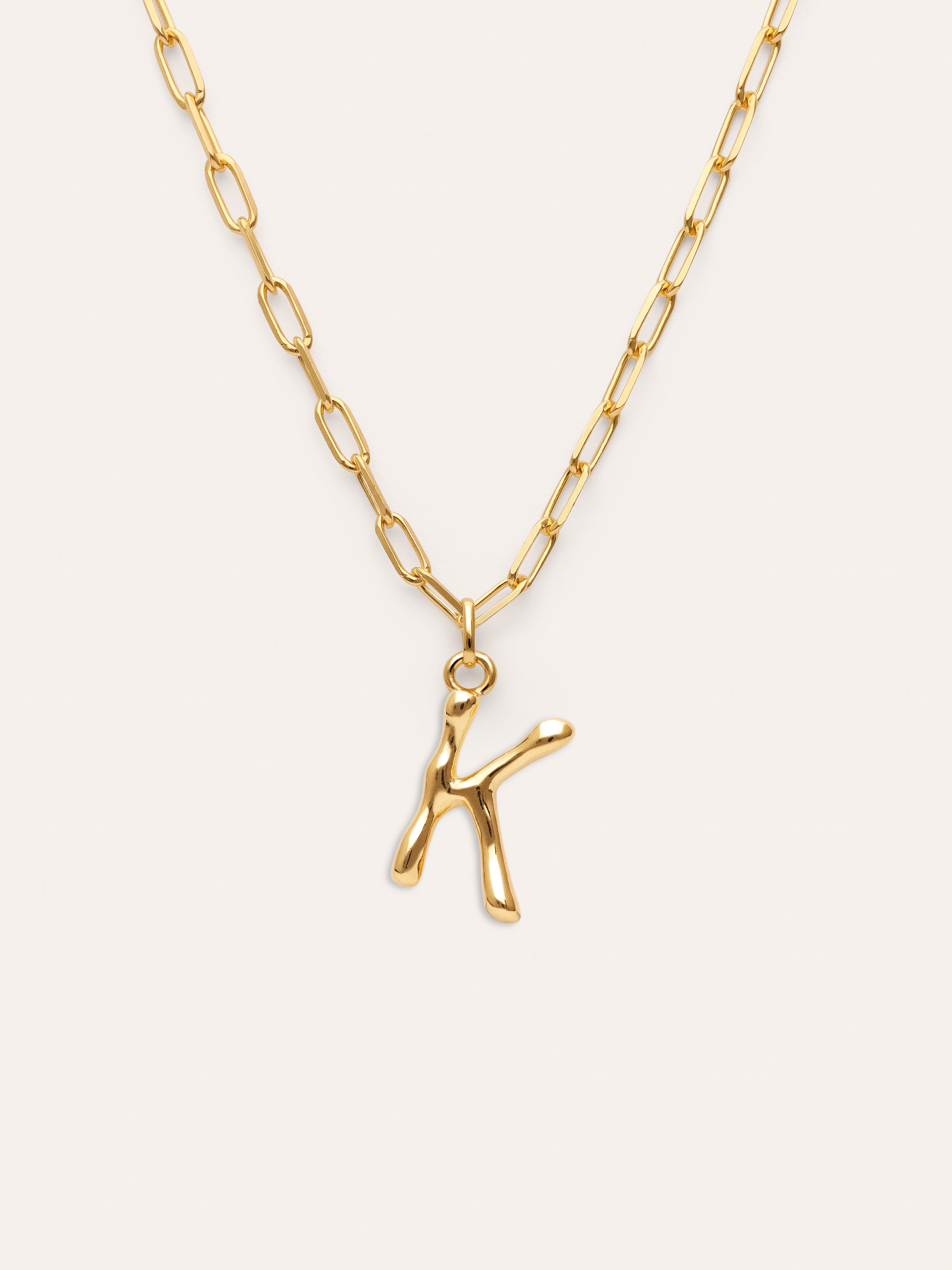 Personalisierte Halskette Chic Letter XL Edelstahl mit Goldbeschichtung