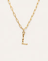 Personalisierte Halskette Chic Letter XL Edelstahl mit Goldbeschichtung