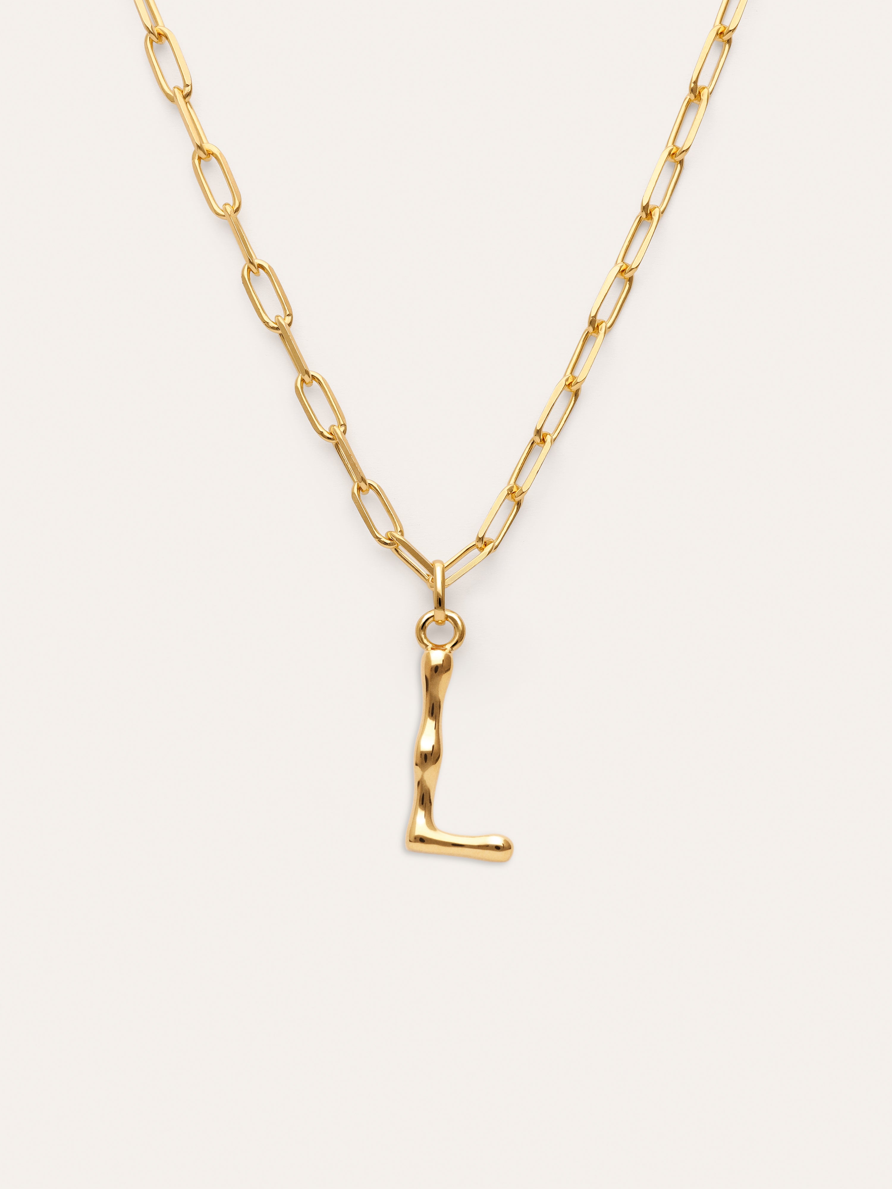 Personalisierte Halskette Chic Letter XL Edelstahl mit Goldbeschichtung
