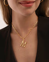 Personalisierte Halskette Chic Letter XL Edelstahl mit Goldbeschichtung