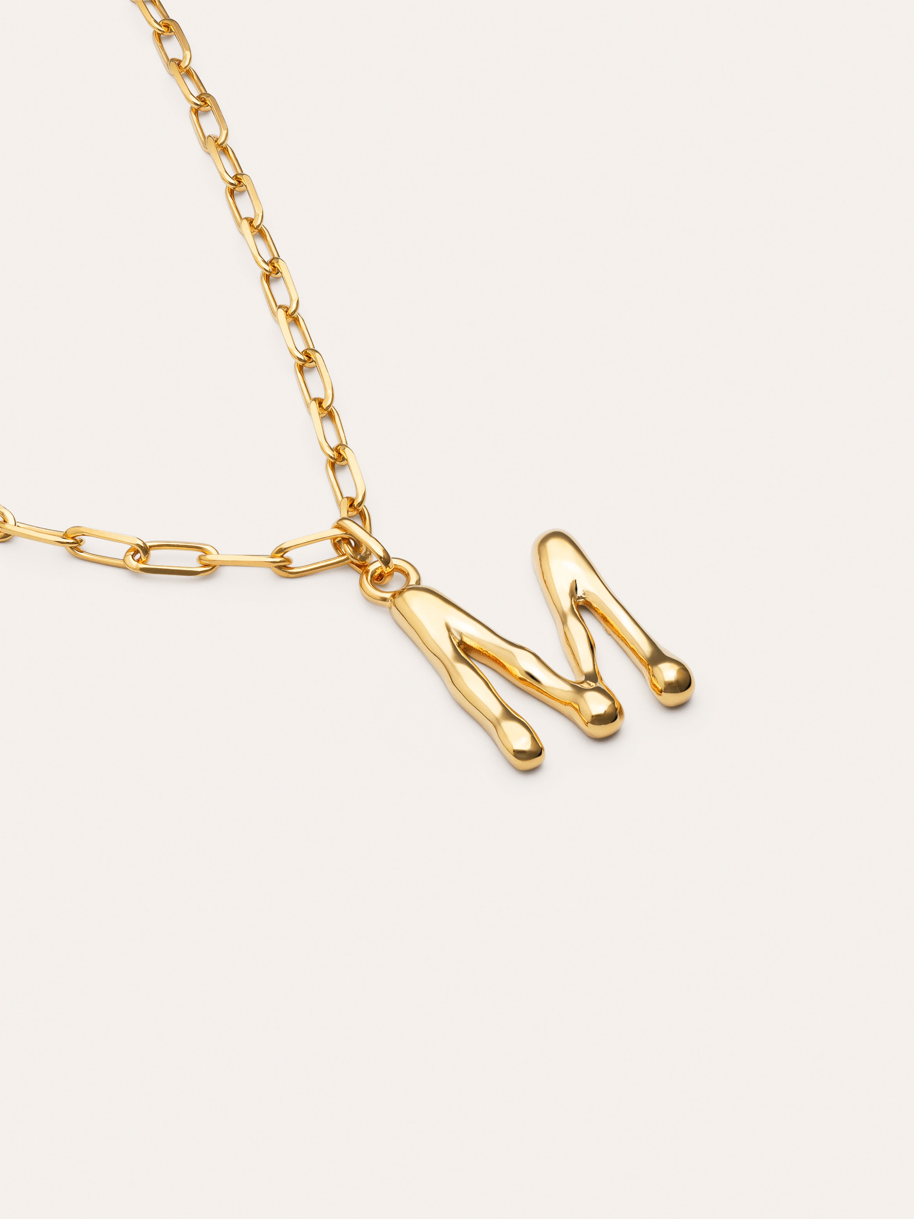 Personalisierte Halskette Chic Letter XL Edelstahl mit Goldbeschichtung