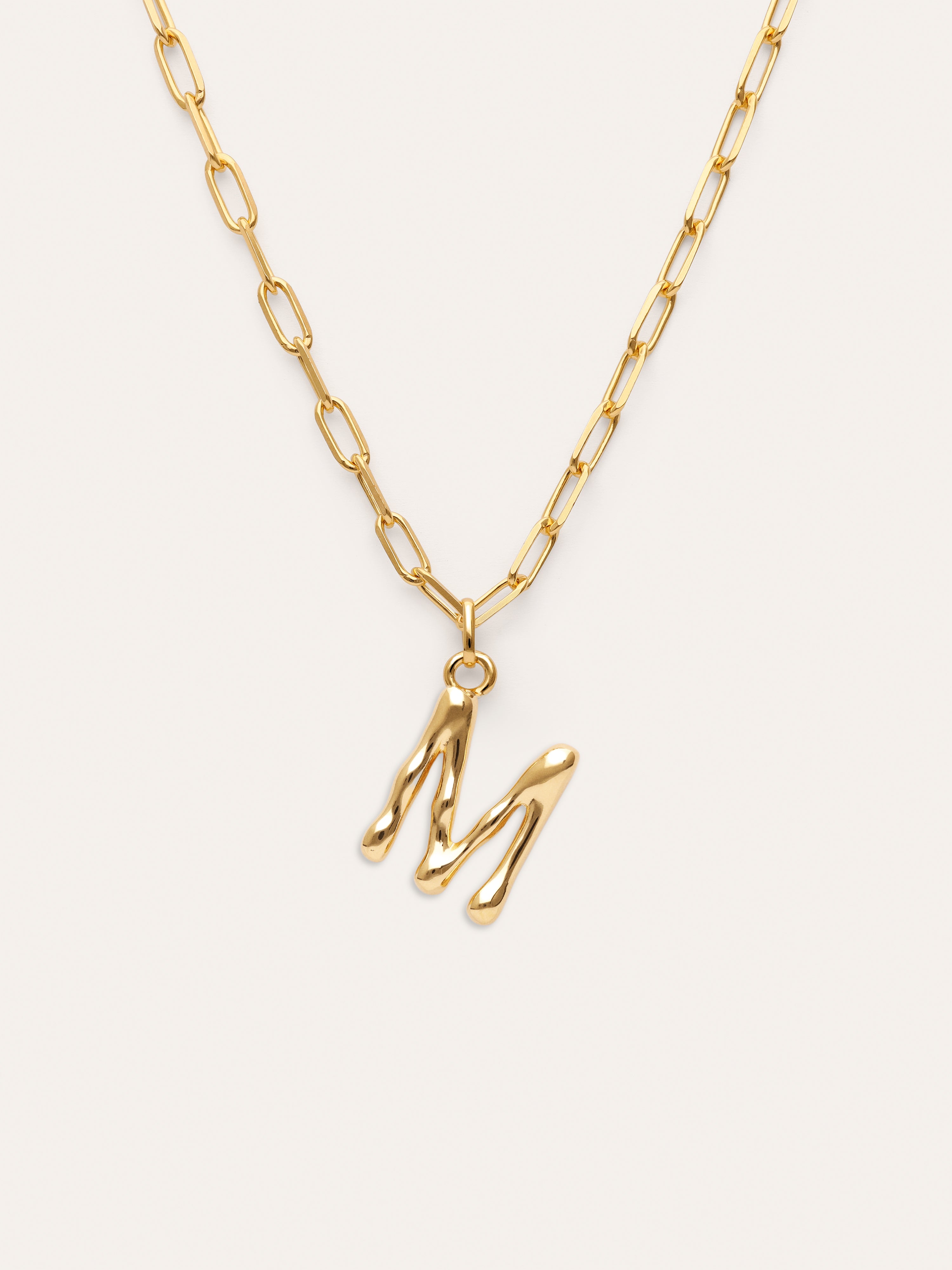 Personalisierte Halskette Chic Letter XL Edelstahl mit Goldbeschichtung