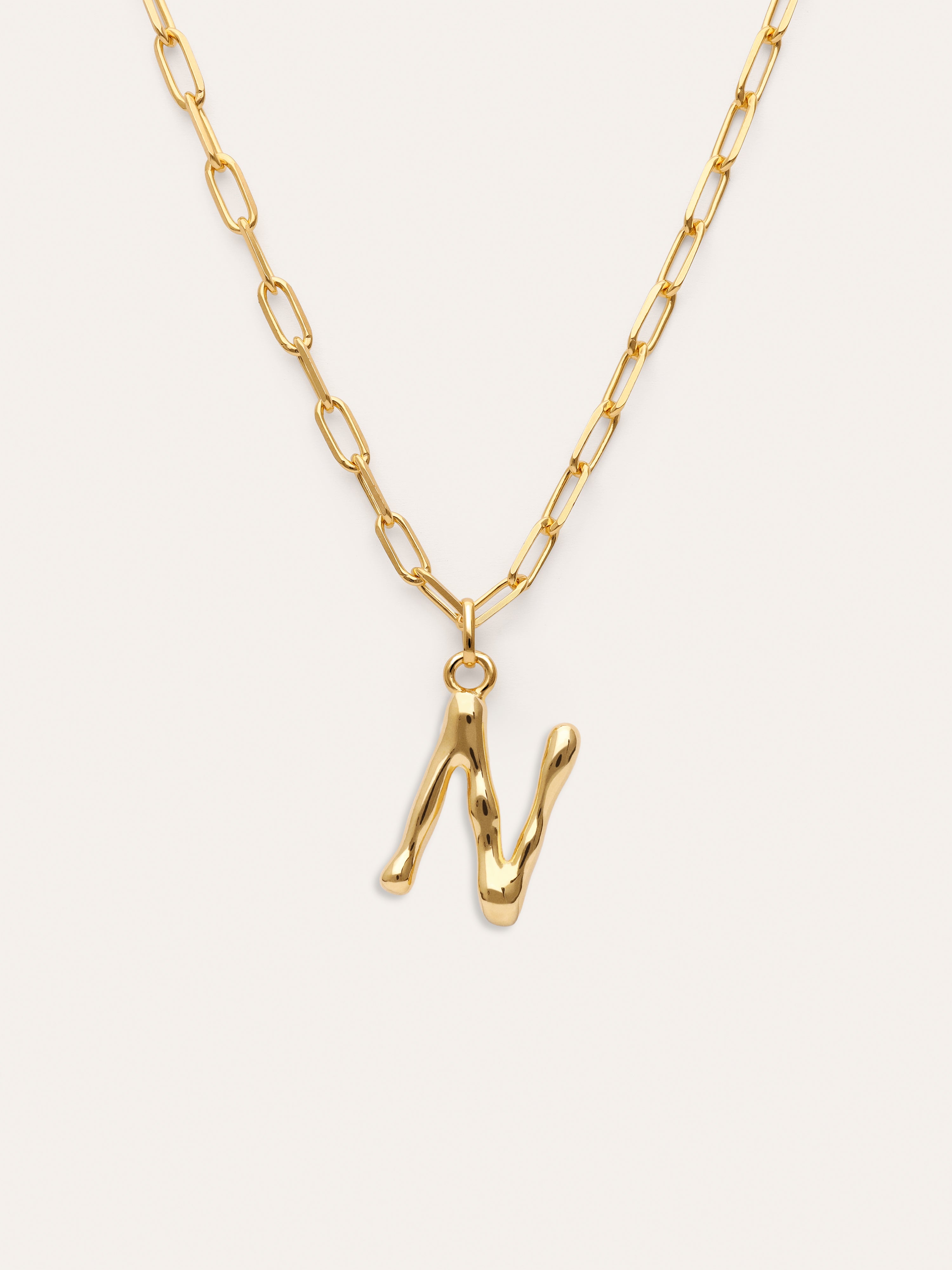 Personalisierte Halskette Chic Letter XL Edelstahl mit Goldbeschichtung