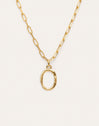 Personalisierte Halskette Chic Letter XL Edelstahl mit Goldbeschichtung