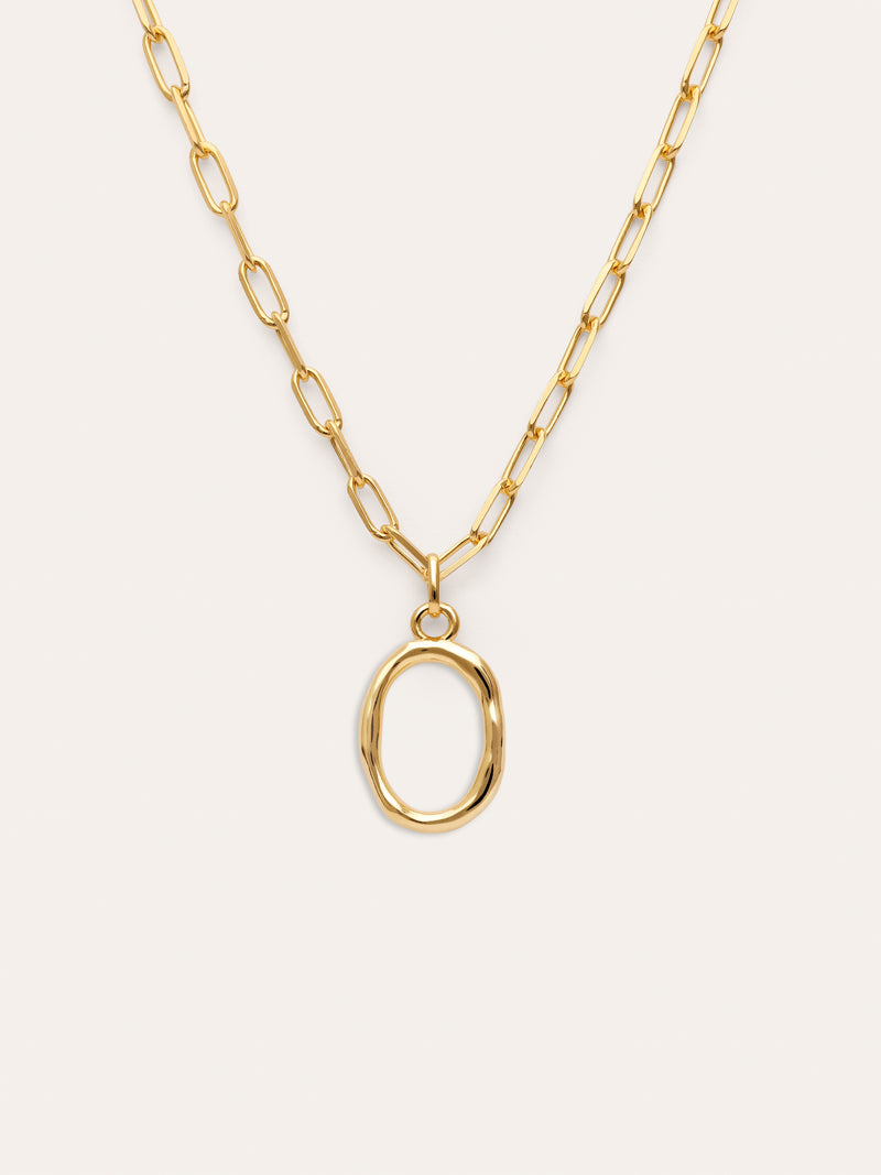 Personalisierte Halskette Chic Letter XL Edelstahl mit Goldbeschichtung