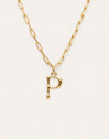 Personalisierte Halskette Chic Letter XL Edelstahl mit Goldbeschichtung