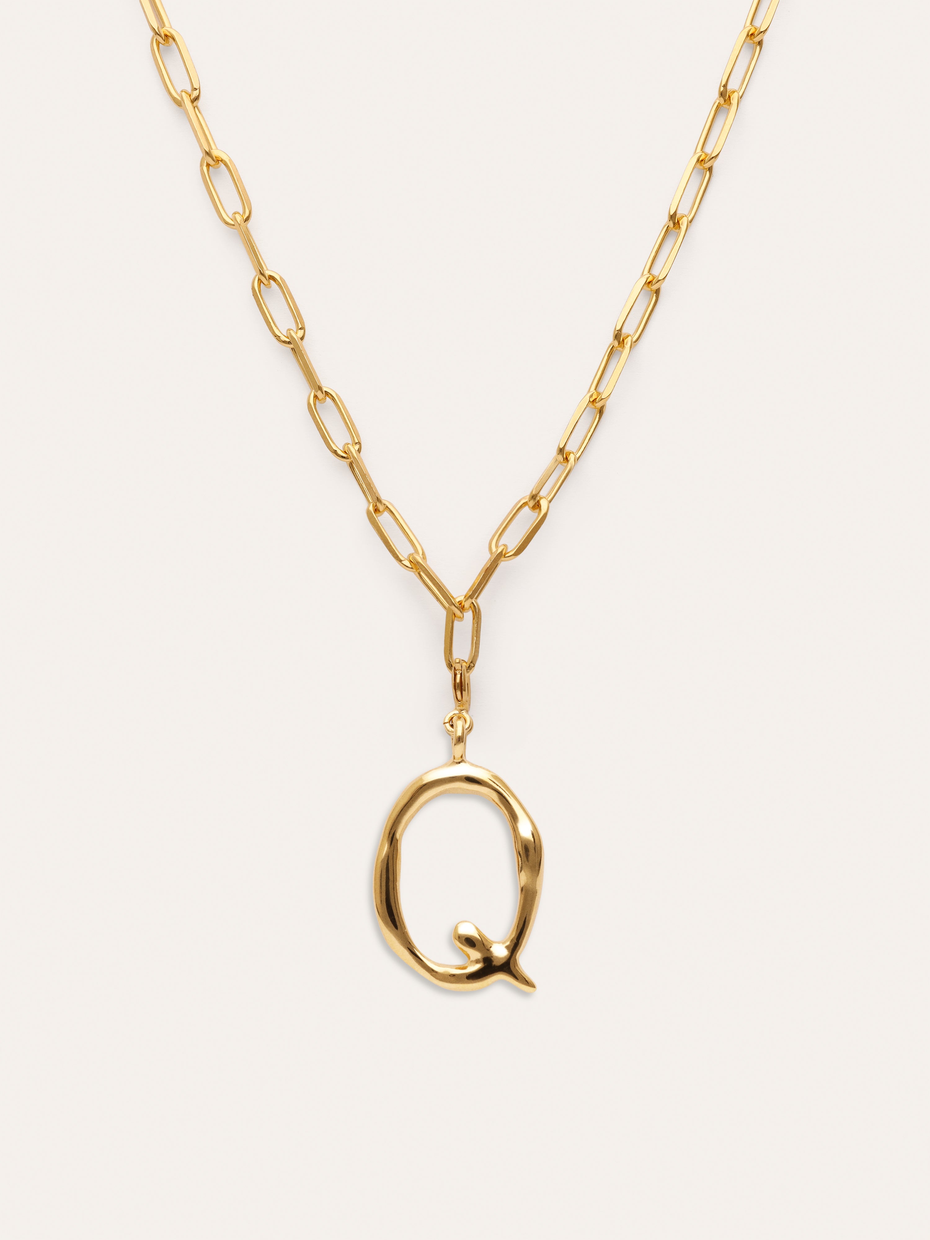 Personalisierte Halskette Chic Letter XL Edelstahl mit Goldbeschichtung