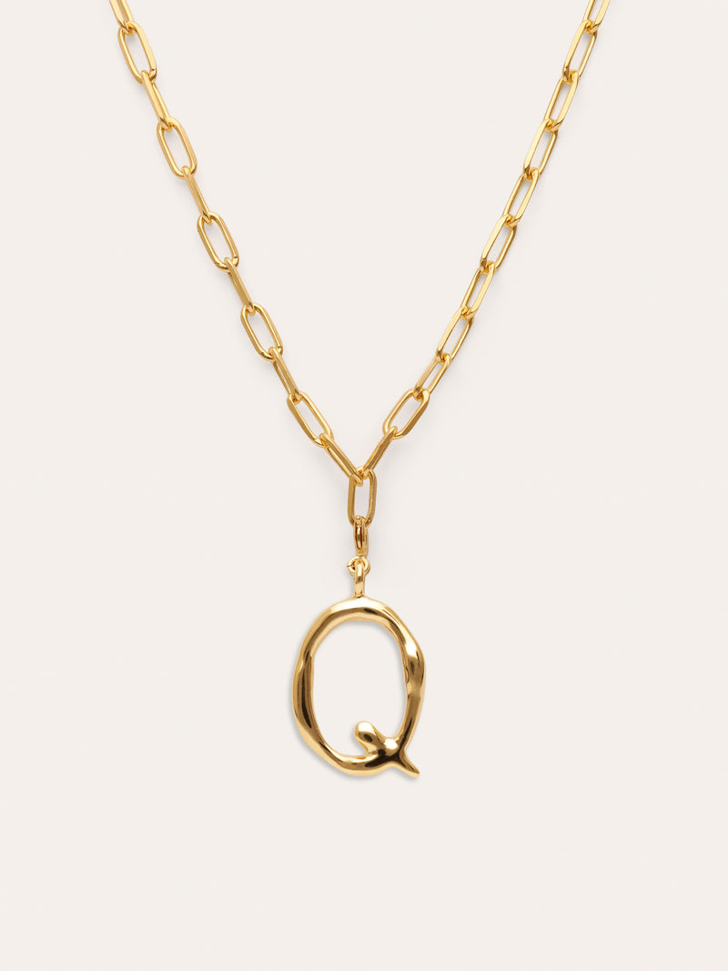 Personalisierte Halskette Chic Letter XL Edelstahl mit Goldbeschichtung