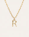 Personalisierte Halskette Chic Letter XL Edelstahl mit Goldbeschichtung
