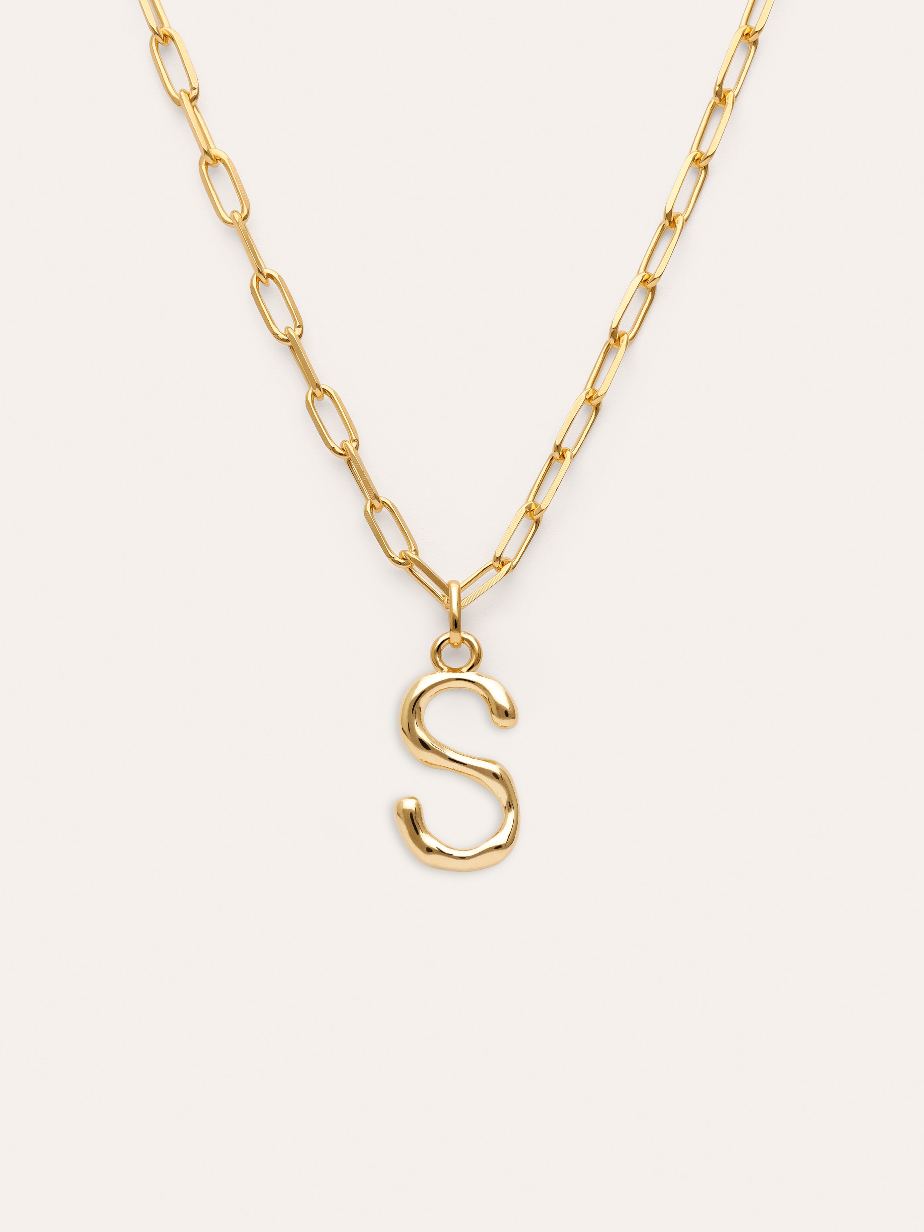 Personalisierte Halskette Chic Letter XL Edelstahl mit Goldbeschichtung