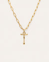 Personalisierte Halskette Chic Letter XL Edelstahl mit Goldbeschichtung