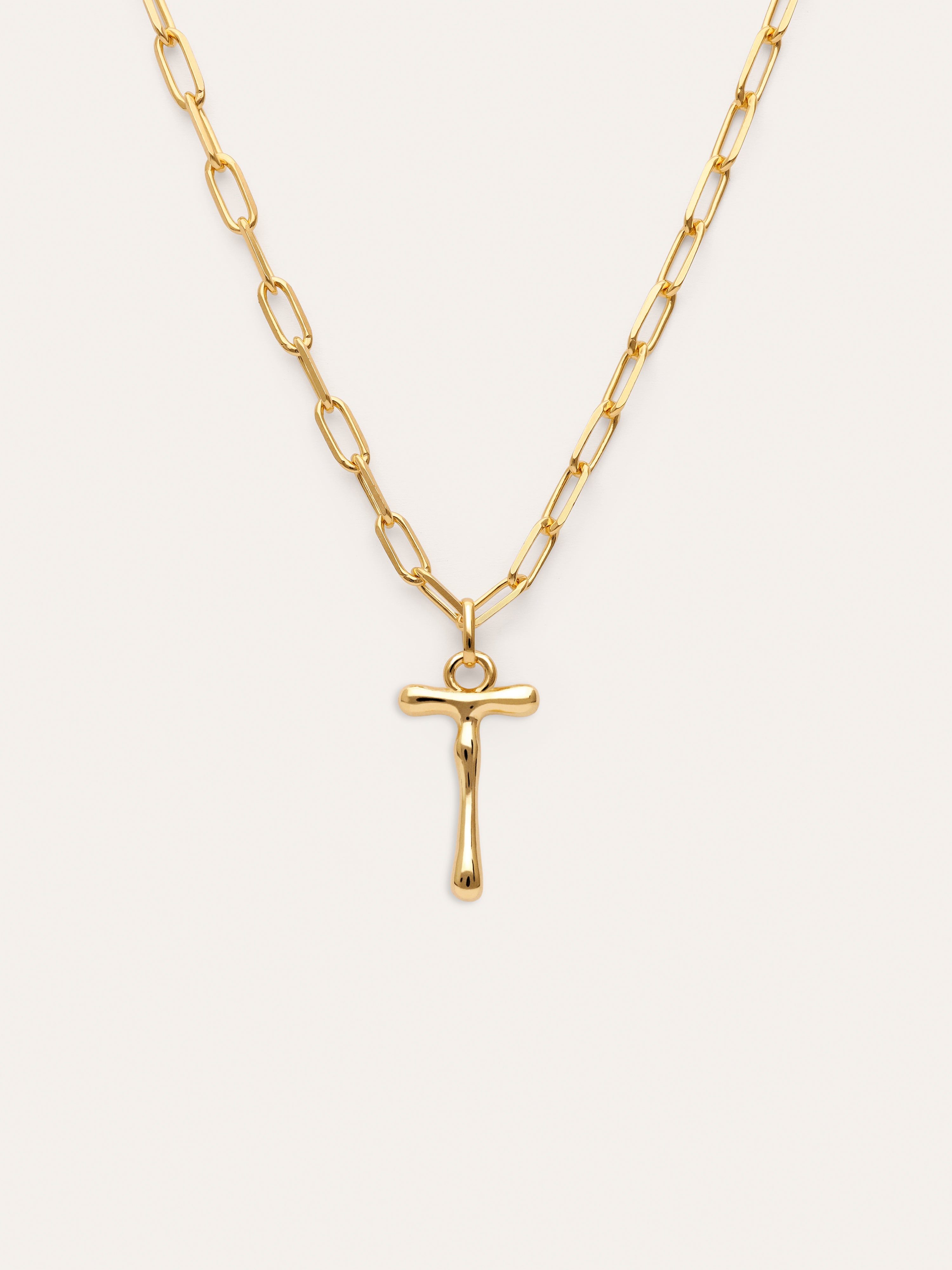 Personalisierte Halskette Chic Letter XL Edelstahl mit Goldbeschichtung