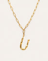 Personalisierte Halskette Chic Letter XL Edelstahl mit Goldbeschichtung