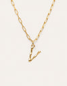 Personalisierte Halskette Chic Letter XL Edelstahl mit Goldbeschichtung