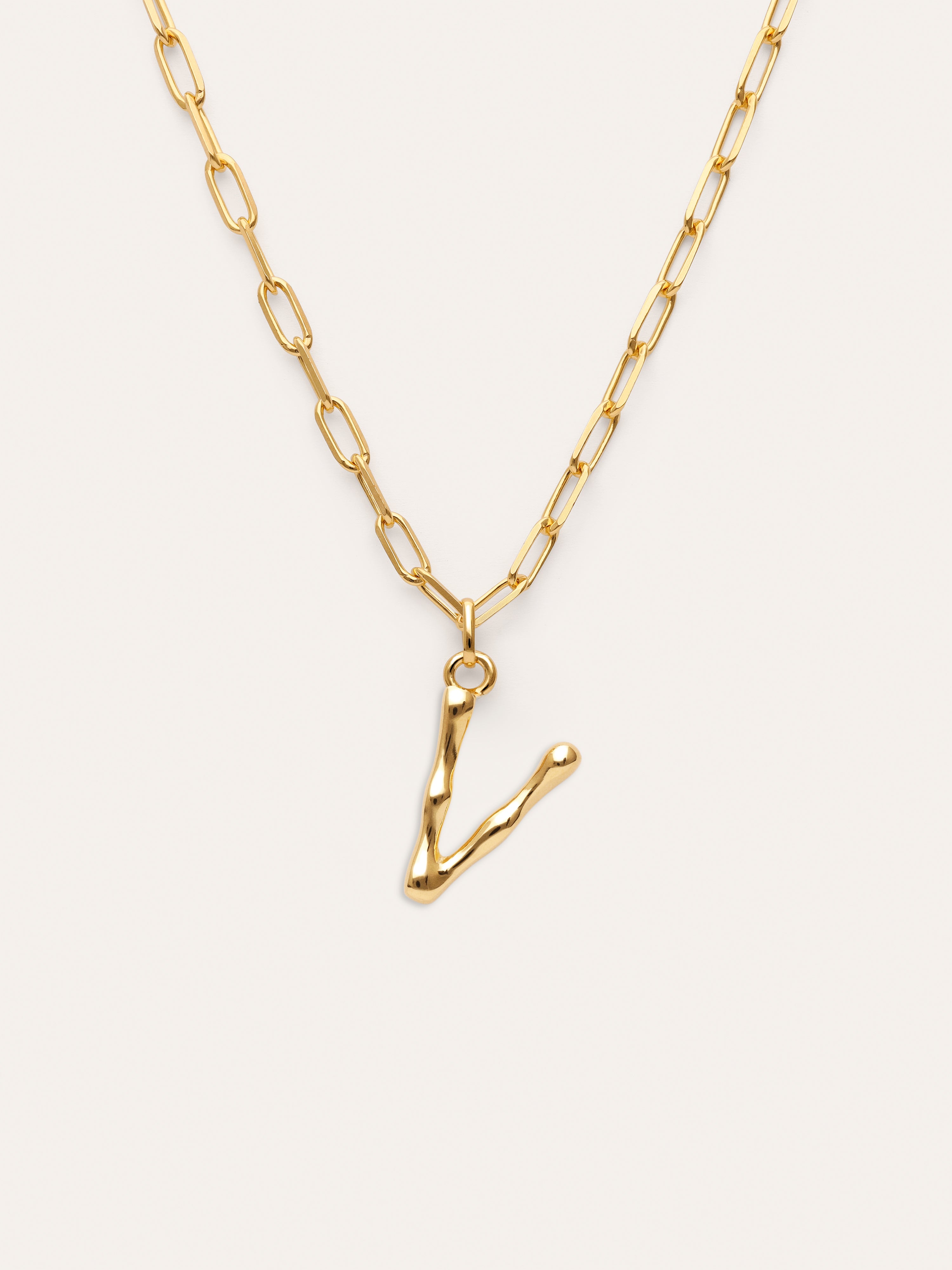 Personalisierte Halskette Chic Letter XL Edelstahl mit Goldbeschichtung