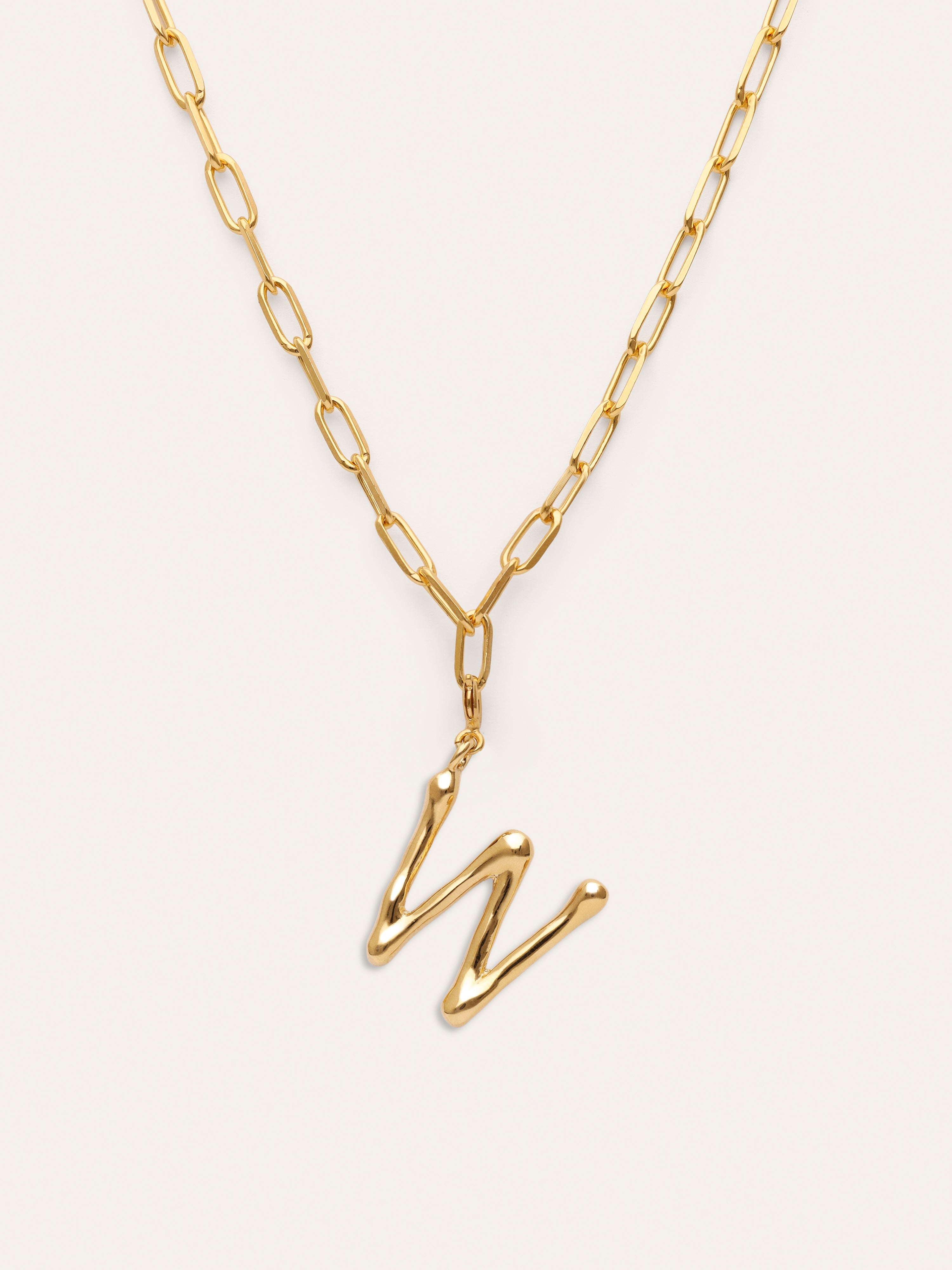 Personalisierte Halskette Chic Letter XL Edelstahl mit Goldbeschichtung