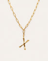 Personalisierte Halskette Chic Letter XL Edelstahl mit Goldbeschichtung