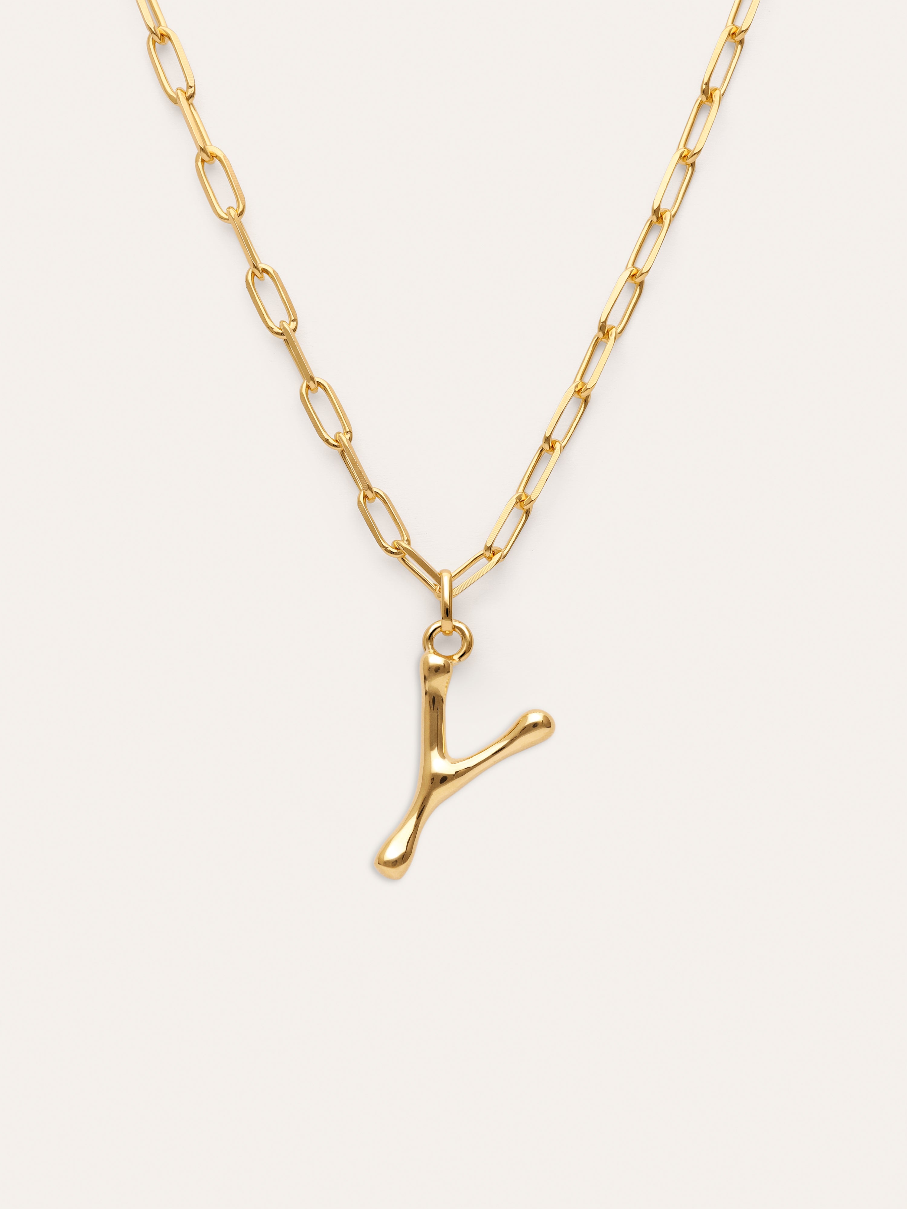 Personalisierte Halskette Chic Letter XL Edelstahl mit Goldbeschichtung