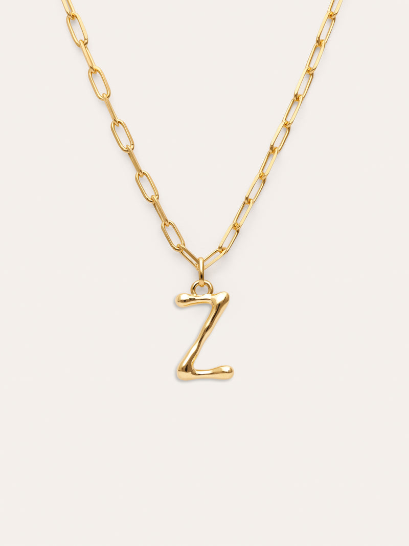 Personalisierte Halskette Chic Letter XL Edelstahl mit Goldbeschichtung