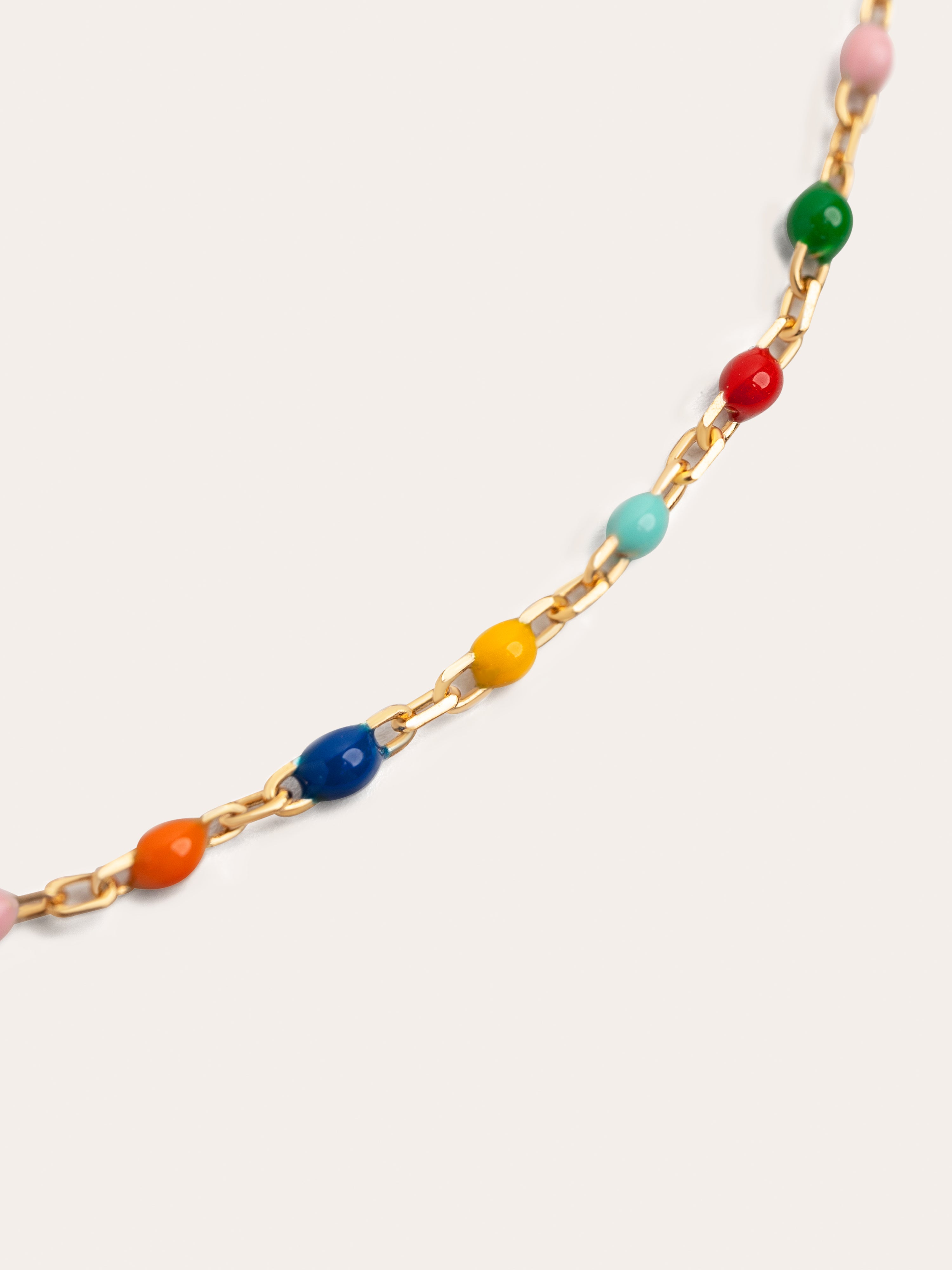 Collier Personnalisé Colors Enamel Letter Plaqué or
