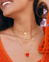 Collier Personnalisé Colors Enamel Letter Plaqué or