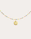 Collier Personnalisé Colors Enamel Letter Plaqué or