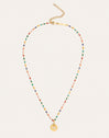 Personalized Necklace Colors Enamel Letter 18kt Gold Plated